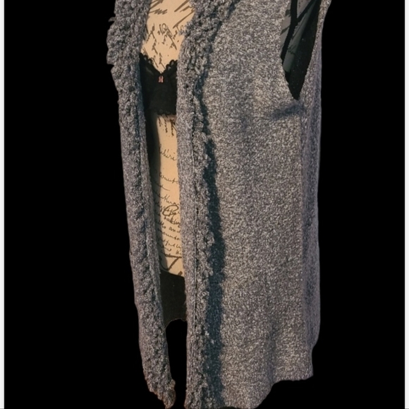 b boutique Jackets & Blazers - HP🔥🔥Gorgeous Grey Fuzzy Sweater vest/cardigan NWOT